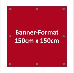 frontlitbanner 150cm x 150cm mit Ösen